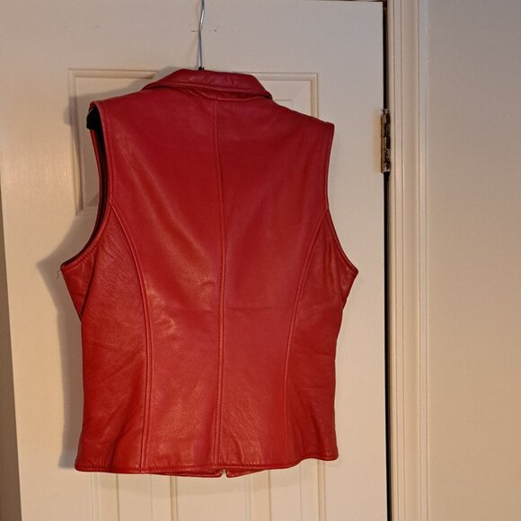Leather Red vest - Picture 2 of 2